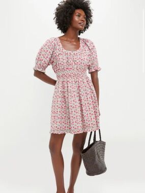 NWOT Hyacinth House Red Dahlia Floral Dorothy Mini Dress XS